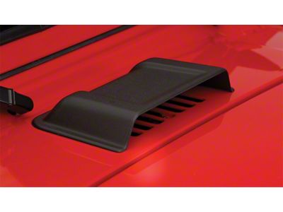 Bushwacker Trail Armor Hood Scoop; Textured Black (97-18 Jeep Wrangler TJ & JK)