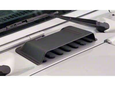 Bushwacker Trail Armor Hood Scoop; Matte Black (97-18 Jeep Wrangler TJ & JK)