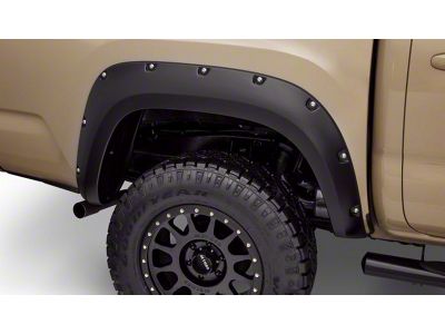 Bushwacker Pocket Style Fender Flares; Rear; Matte Black (16-23 Tacoma)