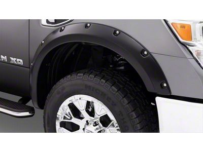Bushwacker Pocket Style Fender Flares; Front; Matte Black (16-24 Titan XD)