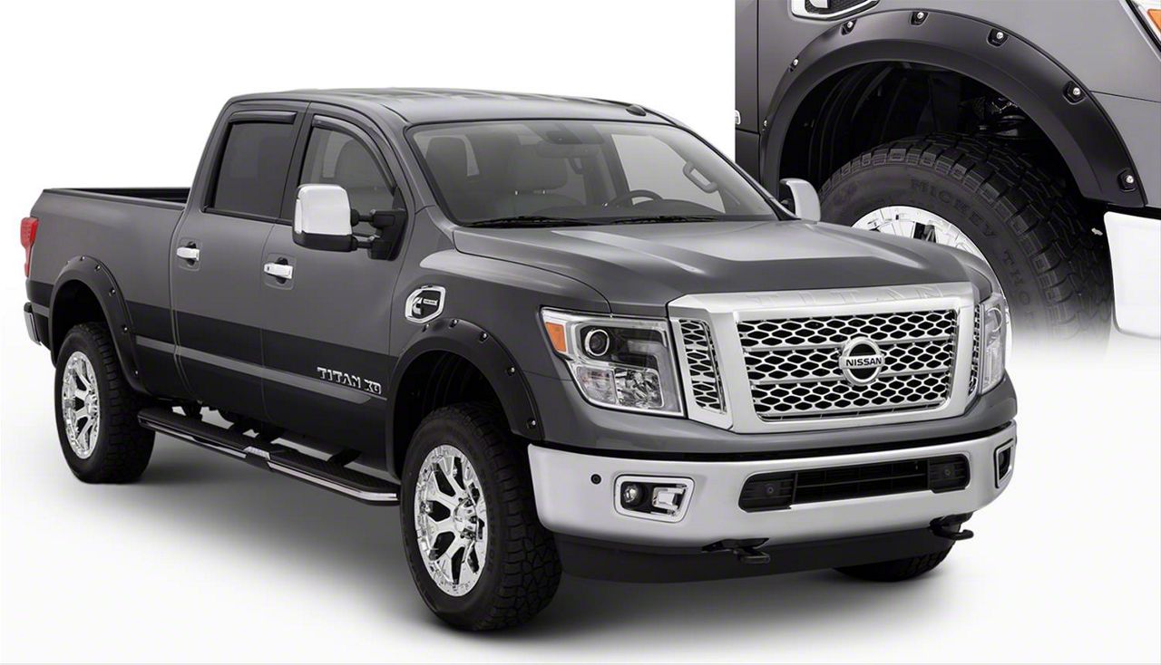 Bushwacker Titan XD Pocket Style Fender Flares; Front and