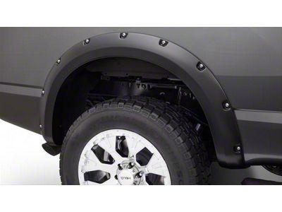 Bushwacker Pocket Style Fender Flares; Rear; Matte Black (16-24 Titan XD)