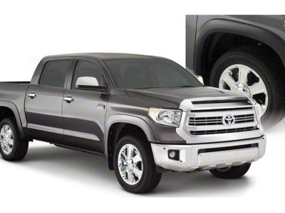 OE Style Fender Flares; Front and Rear; Matte Black (14-21 Tundra w/ OE Mud Flaps)