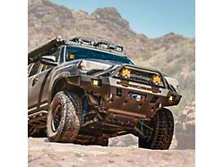 C4 Fabrication Overland Series Front Bumper with 30-Inch Light Bar Cutout, Full-Height Bull Bar and Tube Gussets; Raw (14-24 4Runner)