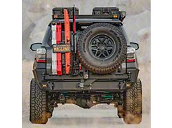 C4 Fabrication Overland Series Rear Bumper with Dual Swing Arms; Raw (14-24 4Runner)
