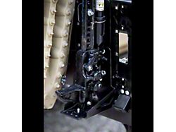 C4 Fabrication Overland Series Rear Bumper with Half Length Swing Arm; Passenger Side Pivot; Raw (14-24 4Runner)