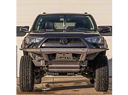 C4 Fabrication Rock Runner Front Bumper with Tube Sides and Light Mounts; Raw (10-24 4Runner)