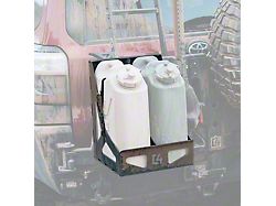 C4 Fabrication Dual Jerry Can Carrier; Black (Universal; Some Adaptation May Be Required)