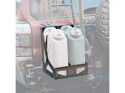 C4 Fabrication Dual Jerry Can Carrier; Black (Universal; Some Adaptation May Be Required)