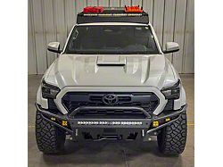 C4 Fabrication Hybrid Front Bumper with 30-Inch Light Bar Cutout and Low Bull Bar; Raw (24-26 Tacoma, Excluding TRD Off-Road & TRD Pro)