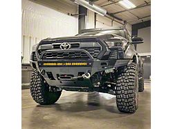 C4 Fabrication Overland Series Front Bumper with 30-Inch Light Bar Cutout and Low Bull Bar; Black (24-26 Tacoma, Excluding TRD Pro & TRD Off-Road)