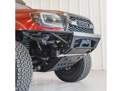 C4 Fabrication Rock Runner Front Bumper with Low Bumper Bar and Tube Sides; Black (05-11 Tacoma)