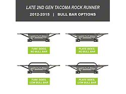 C4 Fabrication Rock Runner Front Bumper with Low Bumper Bar and Tube Sides; Raw (12-15 Tacoma)