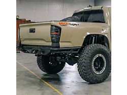 C4 Fabrication Rock Runner High Clearance Rear Bumper with Double Tube Sides; Black (16-23 Tacoma w/o BSM)