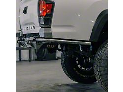 C4 Fabrication Rock Runner High Clearance Rear Bumper with Single Tube Sides; Black (16-23 Tacoma w/o BSM)