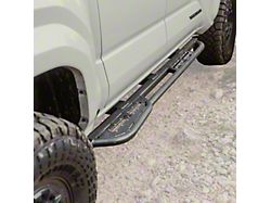 C4 Fabrication Rock Sliders; Black (24-26 Tacoma Double Cab w/ 6-Foot Bed & Automatic Transmission)