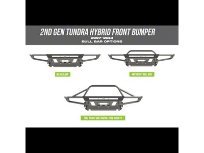 C4 Fabrication Hybrid Front Bumper with 30-Inch Light Bar Cutout; Wide Width; Black (07-13 Tundra w/o Parking Sensors)
