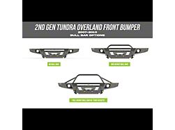 C4 Fabrication Overland Series Front Bumper with 30-Inch Light Bar Cutout and Full-Height Bull Bar with Tube Gussets; Black (07-13 Tundra)