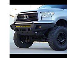 C4 Fabrication Overland Series Front Bumper with 30-Inch Light Bar Cutout and Mid-Height Bull Bar; Black (07-13 Tundra)