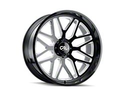 Cali Off-Road Invader Gloss Black Milled 6-Lug Wheel; 24x14; -76mm Offset (10-24 4Runner)