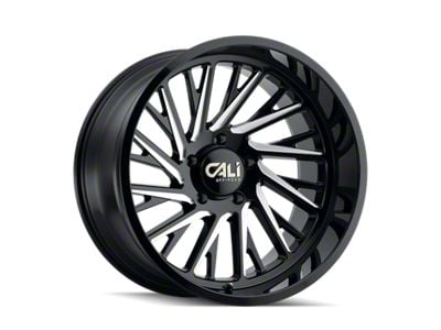 Cali Off-Road Purge Gloss Black Milled 6-Lug Wheel; 24x14; -76mm Offset (22-25 Bronco Raptor)