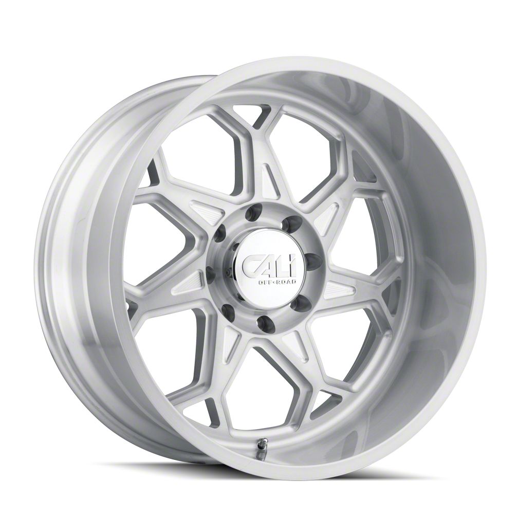 Cali OffRoad Bronco Sevenfold Brushed Milled 6Lug Wheel; 20x10; 25mm