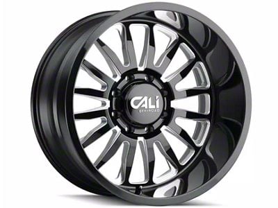 Cali Off-Road Summit Gloss Black Milled 6-Lug Wheel; 22x10; 0mm Offset (21-25 Bronco, Excluding Raptor)