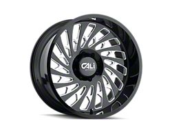 Cali Off-Road Switchback Gloss Black Milled Wheel; 20x12; -51mm Offset (99-04 Jeep Grand Cherokee WJ)