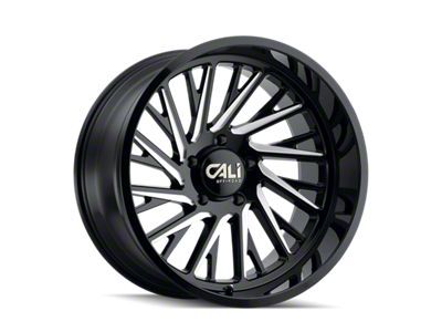 Cali Off-Road Purge Gloss Black Milled Wheel; 20x10; -25mm Offset (18-25 Jeep Wrangler JL)