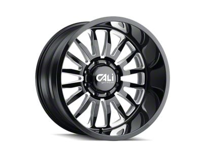 Cali Off-Road Summit Gloss Black Milled Wheel; 20x10; -25mm Offset (18-25 Jeep Wrangler JL)