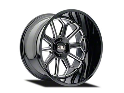 Cali Off-Road Auburn Gloss Black Milled 6-Lug Wheel; 20x9; -12mm Offset (22-25 Tundra)