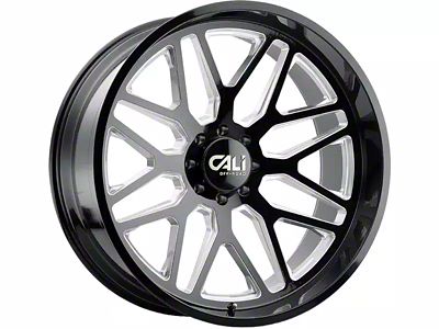 Cali Off-Road Invader Gloss Black Milled 6-Lug Wheel; 20x12; -51mm Offset (22-25 Tundra)