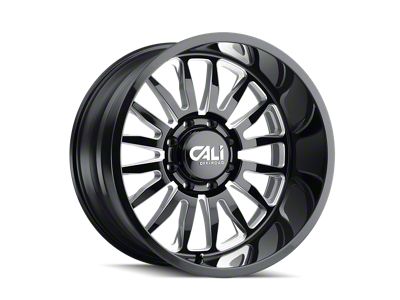 Cali Off-Road Summit Gloss Black Milled 6-Lug Wheel; 24x14; -76mm Offset (22-25 Tundra)