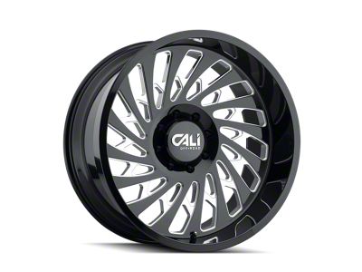 Cali Off-Road Switchback Gloss Black Milled 6-Lug Wheel; 20x12; -51mm Offset (22-25 Tundra)