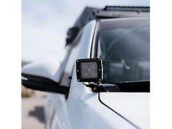 Cali Raised LED 27W Side Shooter LED Lights with Ditch Mounting Brackets and Blue Backlight Switch (10-24 4Runner)