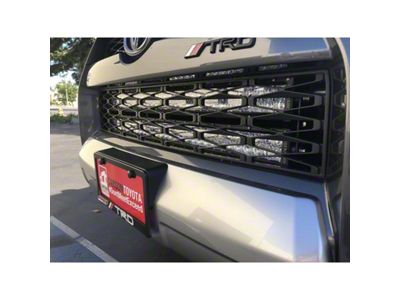 Cali Raised LED 32-Inch LED Light Bar with Hidden Bumper Mounting Brackets and Blue Backlight Switch; Spot Beam (14-24 4Runner)
