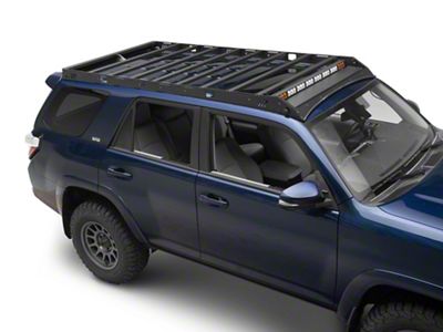 Cali Raised LED Premium Roof Rack with 43-Inch Dual Function LED Light Bar, Small Switch and Cutouts (10-24 4Runner)