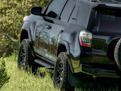 Cali Raised LED Step Edition Bolt On Rock Sliders with Kickout; Raw (10-24 4Runner)