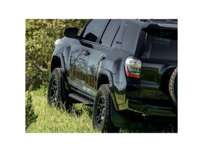 Cali Raised LED Step Edition Bolt On Rock Sliders; Textured Black (10-24 4Runner)
