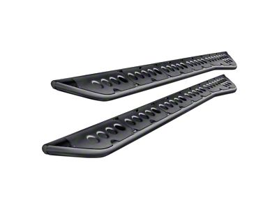 Cali Raised LED Step Edition Bolt On Rock Sliders with Kickout and Bed Liner Filler Plate; Textured Black (10-24 4Runner)