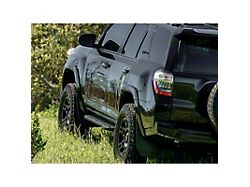 Cali Raised LED Step Edition Bolt On Rock Sliders with Bed Liner Filler Plate; Raw (10-24 4Runner)