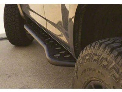 Cali Raised LED Step Edition Bolt On Rock Sliders with Kickout and Raw Filler Plate; Raw (03-09 4Runner)