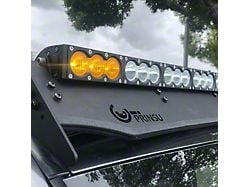 Dual Function LED Light Bar with Prinsu Roof Rack Mounting Bracket Kit (Universal; Some Adaptation May Be Required)