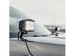 Cali Raised LED 27W Side Shooter LED Lights with Low Profile Ditch Light Mounting Brackets and OEM Square Style Switch (24-25 Tacoma)