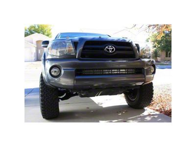 Cali Raised LED 32-Inch LED Light Bar with Hidden Bumper Mounting Brackets and Amber Backlight Switch; Combo Beam (05-15 Tacoma)