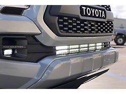 32-Inch LED Light Bar with Hidden Bumper Mounting Brackets and Tall Blue Backlight Switch; Spot Beam (16-23 Tacoma)