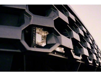 Cali Raised LED 32-Inch Dual Row LED Light Bar with Hidden Grille Mounting Brackets and Small Blue Backlight Switch; Combo Beam (16-23 Tacoma)