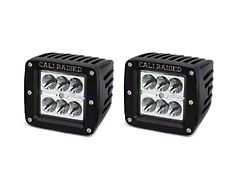 3x2-Inch 18W LED Pod Lights with Low Profile Hood Hinge Mounting Brackets (16-23 Tacoma)