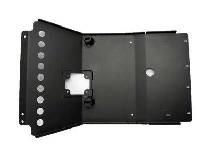 Cali Raised LED Aluminum Front Skid Plate; Black (05-23 Tacoma)