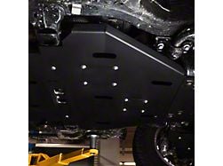 Aluminum Transmission Skid Plate; Black (24-26 Tacoma Hybrid)